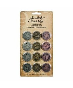 Tim Holtz Idea-Ology Philosophy Tags 12 pcs.