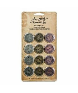 Tim Holtz Idea-Ology Philosophy Tags 12 pcs.