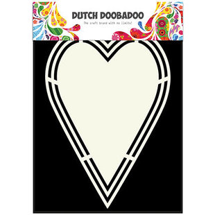 Dutch Doobadoo Shape Art A5 label Hart