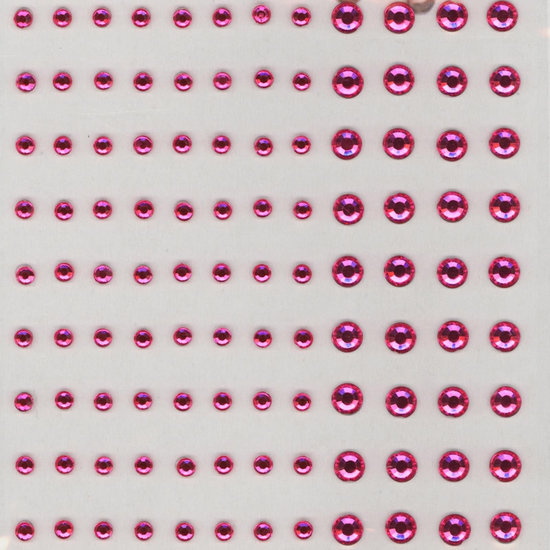 Vaessen Creative Strass Plaksteentjes 3 en 5 mm 108 st Pink