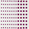 Vaessen Creative Strass Plaksteentjes 3 en 5 mm 108 st Fuchsia