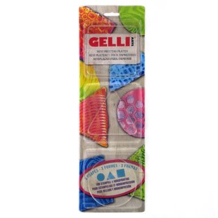 Gelli Arts Gel Printing Plate Set Vierkant/Driehoek/Rond 3'' 3st