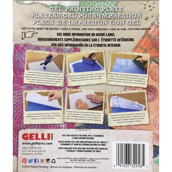 Gelli Arts Gelli Arts Gel Printing Plate 12x14" - 30.5x35.5cm