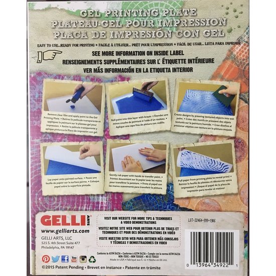 Gelli Arts Gelli Arts Gel Printing Plate 8x10" - 20.3x25.4cm