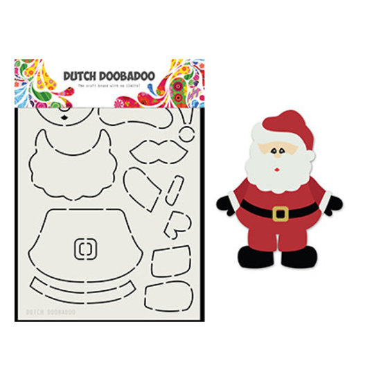 DDBD Dutch Doobadoo Snij Stencil A5 Built Up Kerstman