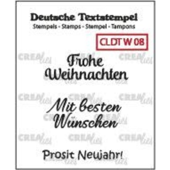 Crealies Crealies Stempel Tekst & Zo So Frohe Weinachten nr. 08