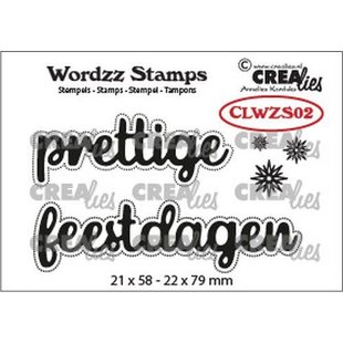 Crealies Stempel Wordzz Prettige Feestdagen nr. 02