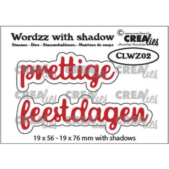 Crealies Crealies Stansmal Wordzz Prettige Feestdagen nr. 02