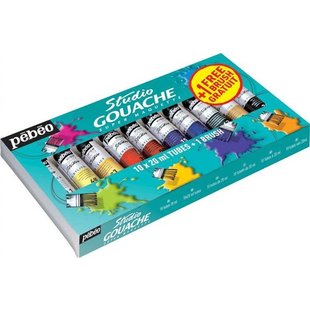 Pebeo Studio Gouache Paint/Plakaatverf Set 10x20ml