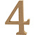 CREA MDF Cijfer 4 2x13cm
