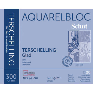 Schut Terschelling Aquarel Papier Blok Glad 300g 18x24cm