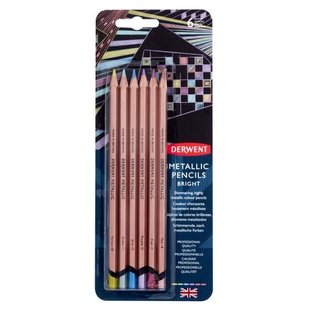 Derwent Metallic Potloden Blister Bright Set 6st