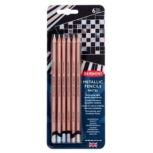 Derwent Metallic Potloden Blister Pastel Set 6st