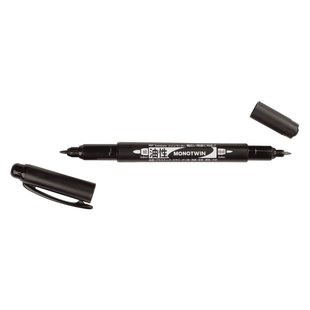 Tombow Mono Twin Fineliner Permanent Zwart