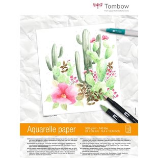 Tombow Aquarel Papier 24x32cm 15st 300g