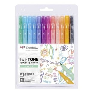 Tombow Marker TwinTone Pastels 12st