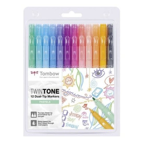 Tombow Tombow Marker TwinTone Pastels 12st