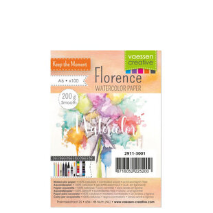 Florence Aquarel Papier Smooth A6 200g Off White100st