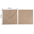 Florence Florence Enveloppen 16 x16cm Kraft 5 st 120g