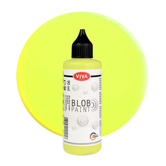 Viva Decor Blob Paint 90 ml, Neon geel