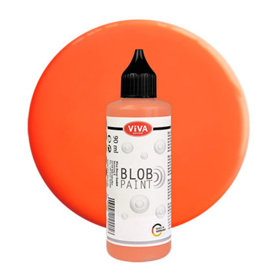 Viva Decor Blob Paint 90 ml, Neon oranje