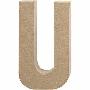 Papier Mache Letter U 2,5x11,8x20,5cm