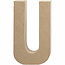 Creotime Papier Mache Letter U 2,5x11,8x20,5cm