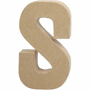 Papier Mache Letter S 2,5x11,8x20,5cm