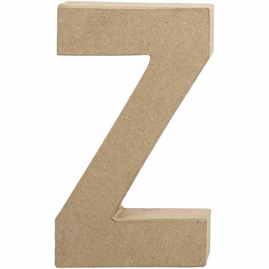 Creotime Papier Mache Letter Z 2,5x11,8x20,5cm