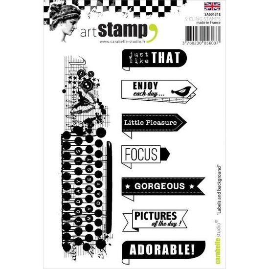 Carabelle Studio Carabelle Studio Stempel Labels and background