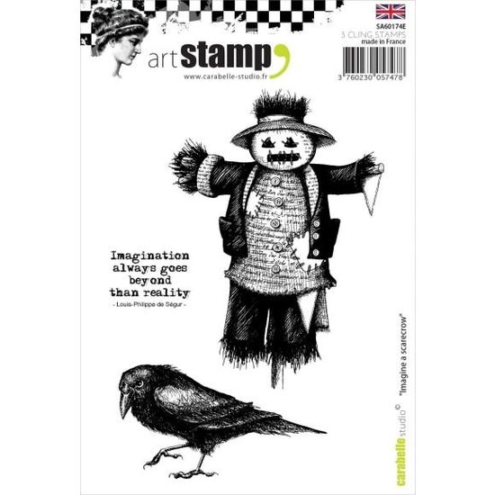 Carabelle Studio Carabelle Studio Stempel Imagine a scarecro - vogelverschrikker met kraai