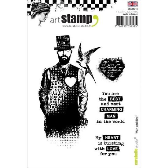 Carabelle Studio Carabelle Studio Stempel A6 Man and Bird