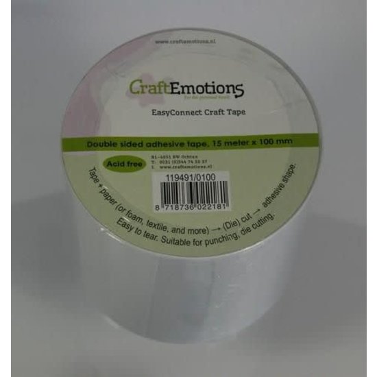 CraftEmotions CraftEmotions Dubbelzijdig Craft Tape 100mm 15m