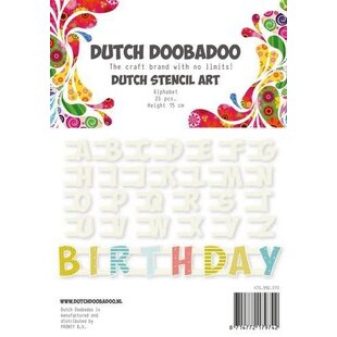 Dutch Doobadoo Snij Stencil Alfabet h:15cm