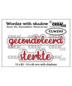 Crealies Stansmal Wordzz Gecondoleerd Sterkte nr. 05