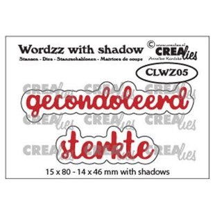 Crealies Stansmal Wordzz Gecondoleerd Sterkte nr. 05