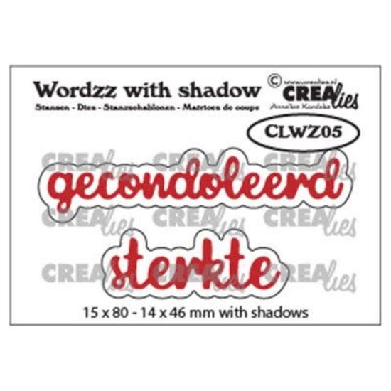 Crealies Crealies Stansmal Wordzz Gecondoleerd Sterkte nr. 05