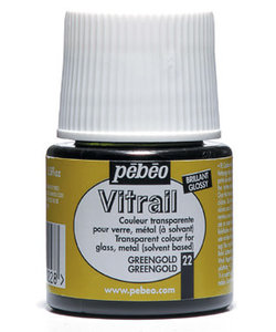 Pebeo Vitrail Glasverf Transparent 45ml Green Gold nr. 22