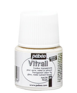 Pebeo Vitrail Glasverf Transparent 45ml Pearl nr. 39