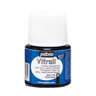 Pebeo Vitrail Glasverf Transparent 45ml Sky Blue nr. 36