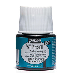 Pebeo Vitrail Glasverf Transparent 45ml Turquoise nr. 17