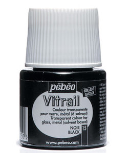 Pebeo Vitrail Glasverf Transparent 45ml Black nr. 15