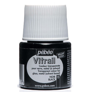 Pebeo Vitrail Glasverf Transparent 45ml Black nr. 15
