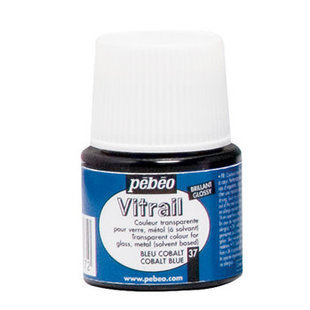 Pebeo Vitrail Glasverf Transparent 45ml Cobalt Blue nr. 37