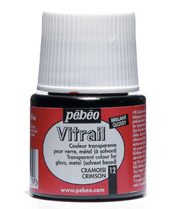 Pebeo Vitrail Glasverf Transparent 45ml Crimson nr. 12