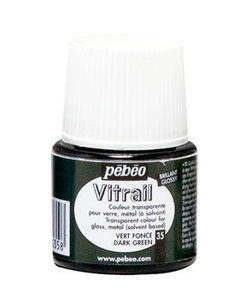 Pebeo Vitrail Glasverf Transparent 45ml Dark Green nr. 35