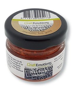 CraftEmotions Wax Paste Metallic  Goud "Fire" 20ml