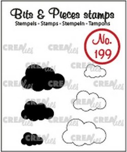 Crealies Stempel Bits & Pieces Wolkjes (dicht en omlijning)