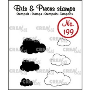 Crealies Stempel Bits & Pieces Wolkjes (dicht en omlijning)