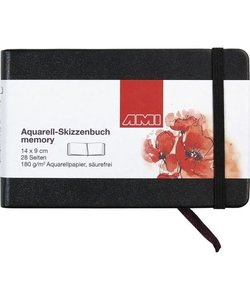 Ami Aquarel Schetsboek Memory 180g 9x14cm 28st